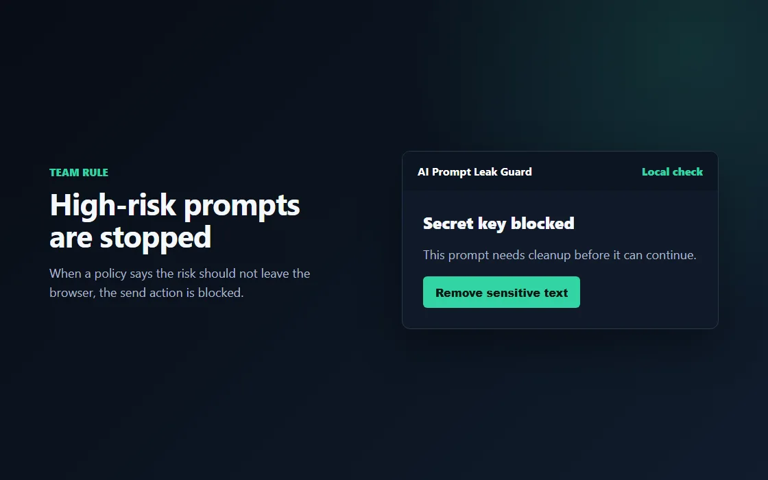 Prompt block example