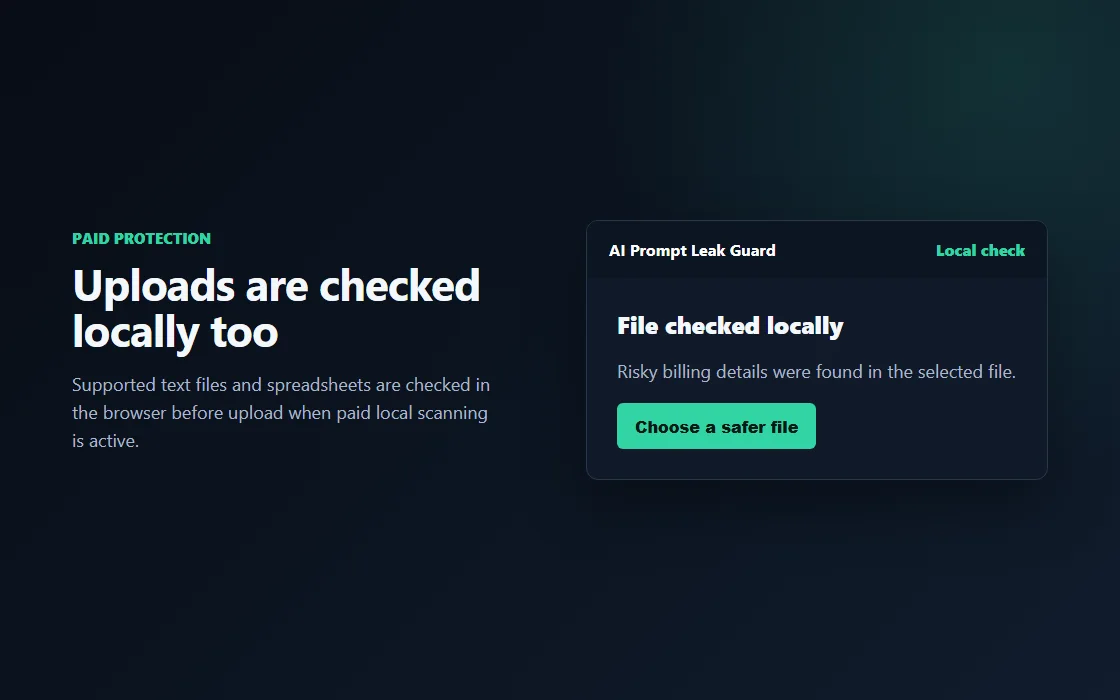 Local upload scanning example
